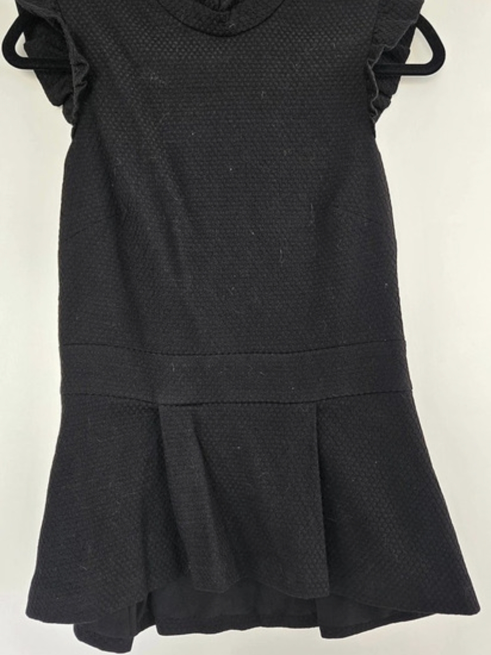 Ted Baker Ruffle Sleeve Mini Dress in Black Size 2